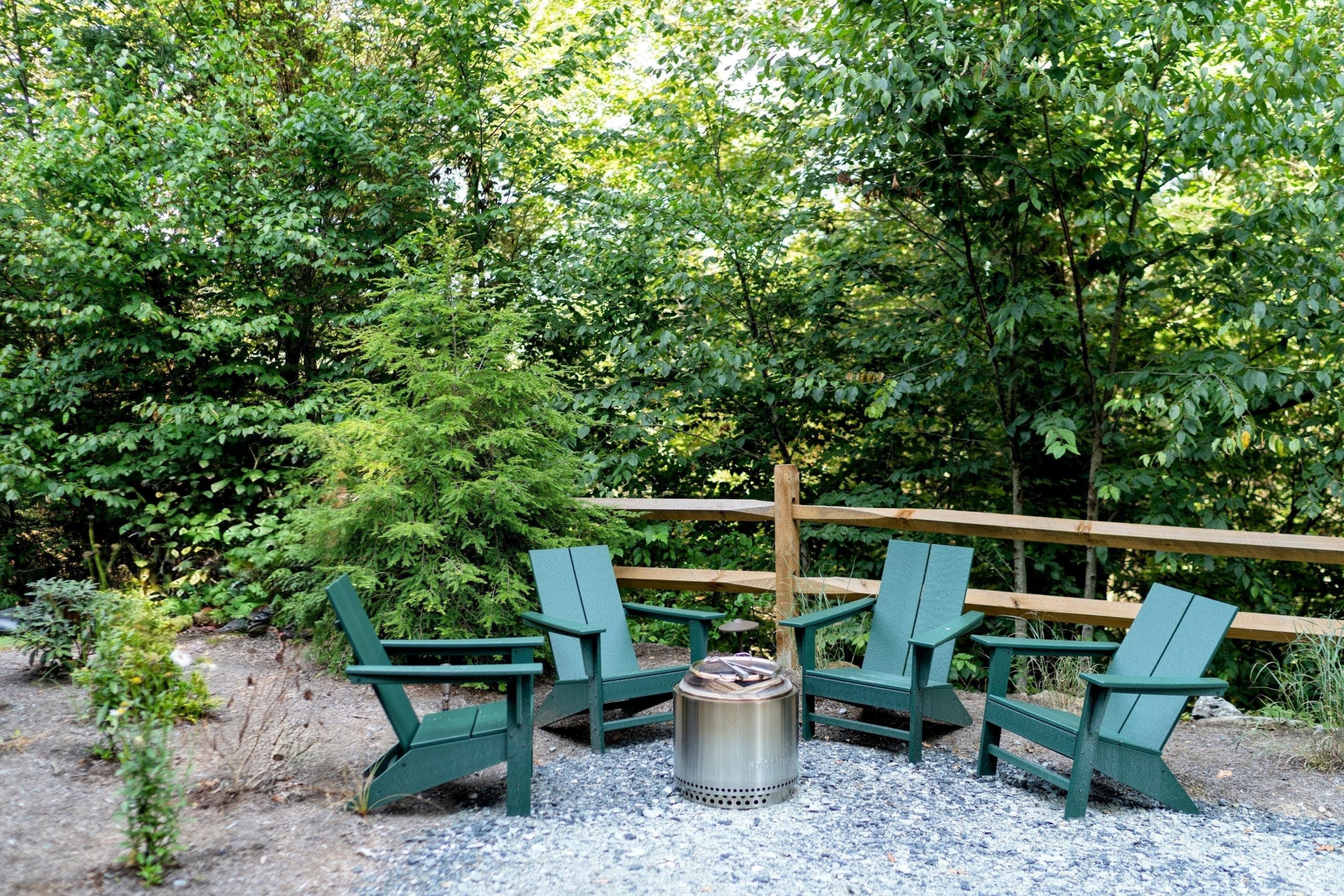 The Grove fire pit area daytime